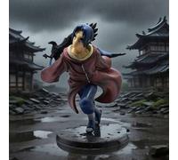 Shein 1 pieza Figura coleccionable del personaje de anime Itachi Uchiha con cuervo, estatua decorativa de PVC de Itachi girando de 22cm/8.66in, regalo