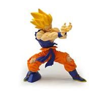 Shein 1 pieza Figura de acción coleccionable decorativa de 15.5cm del personaje de anime Son Goku con onda de impacto de daño
