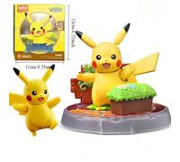 Shein 1 pieza Figura de bloques de construcción de Pokémon, Pikachu, Eevee, Charizard, Gato de la hierba, Lucario, regalo de cumpleaños coleccionable