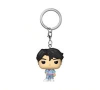 Shein 1 pieza Figura de vinilo de personaje de dibujos animados con cabello negro, llavero de tamaño de bolsillo de 10,2 cm con anillo y cierre de metal, ac