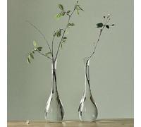Shein 1 Pieza Florero De Vidrio Japonés, Decoración De Estilo Zen Transparente, Decoración Del Hogar De Nuevo Estilo Chino, Disposición De Flores, Florero D