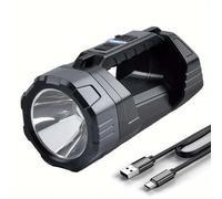 Shein 1 pieza Foco portátil recargable solar. Súper brillante y de largo alcance, con diseño portátil y colgante. Modo de carga dual solar/USB, conveniente