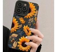 Shein 1 pieza Funda antideslizante mate de TPU con diseño de girasol compatible con Iphone 16, 16e, 15 Pro Max, 14 Pro Max / Galaxy, / Honor X6A, X7B, X8B /