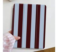 Shein 1 pieza Funda con tapa a rayas azules, Funda protectora a rayas azules y marrones, compatible con 10.2" 2021/2020 10th/9th/8th Gen, Galaxy Tab A8 10.5