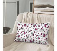 Shein 1 pieza Funda de almohada con diseño de Kuromi de Sanrio y Hello Kitty, funda de almohada de peluche de dibujos animados, estilo lindo y fresco, diseñ