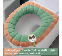 Shein 1 pieza Funda de asiento de inodoro con forma de pata de gato linda, estilo adhesivo de fácil instalación, lujosa y cómoda, colores negro y blanco par