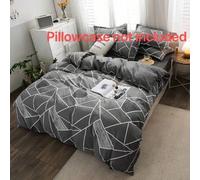 Shein 1 pieza Funda de cama individual de material de aloe vera, estilo moderno, gris (Funda de almohada no incluida)