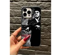 Shein 1 pieza Funda de teléfono a prueba de golpes de cobertura total de TPU con diseño minimalista de pistolero negro de anime compatible con iPhone 17, 16