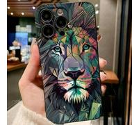 Shein 1 pieza Funda de teléfono antideslizante mate con ojo de ángel de león compatible con iPhone 17/16, 15 Pro Max, 14 Pro Max / Galaxy, SAM / Honor X6A,
