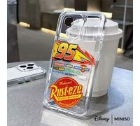 Shein 1 pieza Funda de teléfono con diseño de calcomanía de Rayo McQueen de Rust-Eze Racing de Disney Pixar Cars 95, adecuada para iPhone 17/17 Pro/17 Pro M