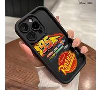Shein 1 pieza Funda de teléfono con diseño de calcomanía de Rayo McQueen de Rust-Eze Racing de Disney Pixar Cars 95, adecuada para iPhone 17/17 Pro/17 Pro M
