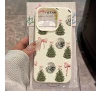 Shein 1 pieza Funda de teléfono con patrón de bola de discoteca de lazo de árbol de Navidad de material TPU compatible con iPhone 17 Pro Max/17/16 Pro Max/1