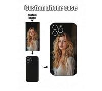 Shein 1 pieza Funda de teléfono de silicona con impresión completa de bola redonda personalizada, regalo de Navidad, regalo de Halloween, regalo de aniversa