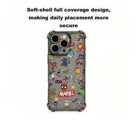 Shein 1 pieza Funda de teléfono Marvel Spider-Man TPU silicona transparente unisex - Across The Spider-Verse, Iron Man, Captain America, dibujos animados an