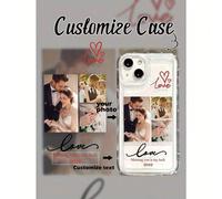 Shein 1 pieza Funda de teléfono personalizada con imagen, Funda de teléfono Space Puff, Funda de teléfono personalizada con imagen, Funda de teléfono person