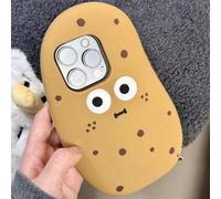 Shein 1 pieza Funda de teléfono protectora de silicona a prueba de golpes, a prueba de agua y resistente a arañazos con diseño 3D de patata compatible con i