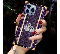 Shein 1 pieza Funda de teléfono rectangular plana y a prueba de golpes con diseño de cisne 2D, apta para Samsung Galaxy S26 Ultra/S26/S26 Plus, 17 Pro Max/1