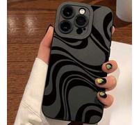 Shein 1 pieza Funda de teléfono TPU mate a prueba de caídas con ojos de ángel a rayas compatible con iPhone 16, 11, 15 Pro Max, 14 Pro Max / Galaxy, SAM / H