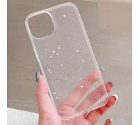 Shein 1 pieza Funda de teléfono transparente brillante y brillante con estrellas compatible con teléfonos Apple