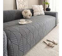 Shein 1 pieza Funda elástica de sofá de unicolor con jacquard, estilo Ins para todas las estaciones, lavable a máquina, a prueba de mascotas y duradera, ade