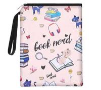Shein 1 pieza Funda para libros para amantes de los libros, protector de libros nerd, cubiertas para libros de bolsillo, tela lavable, fundas para libros co