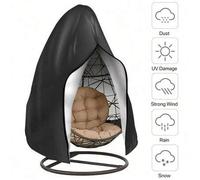 Shein 1 pieza Funda para silla colgante de patio, impermeable y a prueba de polvo con cremallera, hecha de tela Oxford 210D, tamaño 115x190cm, adecuada para