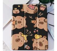 Shein 1 pieza Funda para tablet y portada para Kindle EBook con diseño de hoja y capibara, compatible con iPad 10ma generación, iPad 10.2/Mini6/Mini7/9.7",