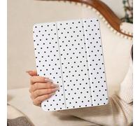Shein 1 pieza Funda para tableta de acrílico totalmente transparente con patrón de lunares blancos, compatible con iPad 10th Gen/11th/10.2/10.5/Air4/Air5/10