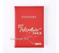 Shein 1 pieza Funda personalizada con nombre para pasaporte, accesorios de viaje, funda de pasaporte con patrón explosivo 989 de PU, clip para pasaporte, cl