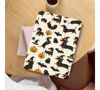 Shein 1 pieza Funda protectora de tableta con patrón de Dachshund, calabaza y murciélago de Halloween, compatible con iPad 10.2", iPad 11", iPad 11th Gen 20