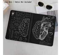 Shein 1 pieza Funda protectora de tableta con temática de cerebro y corazón, incorporando elementos científicos - Una opción ideal para entusiastas de la ci