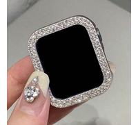 Shein 1 pieza Funda protectora decorativa hueca con brillo de color estrella, cristales de bling y lentejuelas compatible con Apple Watch 38/40/41/42/44/45/