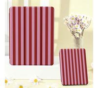 Shein 1 pieza Funda protectora para libro electrónico con patrón de rayas marrón y burdeos, compatible con Kindle Paperwhite 5, iPad (A16) de 11 pulgadas de