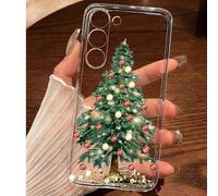 Shein 1 pieza Funda protectora suave transparente con diseño de bola de Navidad y árbol de Navidad, compatible con Huawei Honor Galaxy A04e/12/A13/A14/A34/A