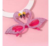 Shein 1 pieza Gafas de sol unisex con diseño de flamenco para fiesta en la playa, gafas decorativas con forma de flamenco hawaiano como accesorio para selfi