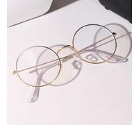Shein 1 pieza Gafas redondas retro para hombres y mujeres, sin receta