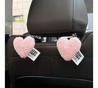 Shein 1 pieza Gancho con forma de corazón para respaldo de asiento de coche, colgador de almacenamiento multifuncional, accesorio creativo para el interior