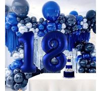 Shein 1 pieza Globo con número de 40 pulgadas de color azul marino, para graduación, cumpleaños, boda, aniversario, ceremonia de mayoría de edad, globos dec