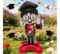 Shein 1 pieza Globo de aluminio de graduado de pie, Niño graduado sosteniendo un libro, Adecuado para ceremonia de graduación, decoración de fiesta de gradu