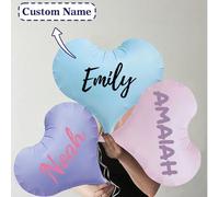 Shein 1 pieza Globo de Helio de Amor Personalizado de 18 in/20.8 in, Nombre Personalizable, Globo de Amor con Cara Brillante Mate, Globos de Cumpleaños Pers