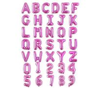 Shein 1 pieza Globo de letras y números de 16 pulgadas en degradado de colores dorado, plateado, azul, rosa, champán de Polietileno para decoraciones de fie