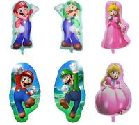 Shein 1 pieza Globo de papel de aluminio con forma de personaje de juego de aventura divertido, globo de película de plástico de aluminio de dibujos animado