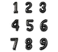 Shein 1 pieza - Globo decorativo de 40 pulgadas con temática de carreras en blanco y negro, con números grandes y elementos de línea, para el regreso a la e