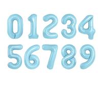 Shein 1 pieza Globo grande de aluminio con número de 90cm/35,4 pulgadas de color lila claro, tamaño de 32 pulgadas, en colores rosa, azul y blanco, decoraci