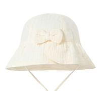 Shein 1 pieza Gorra de baño para bebés con impresión de lazo y protector solar, hermoso diseño en unicolor y amistoso con la piel