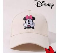 Shein 1 pieza Gorra de béisbol ajustable con bordado de Minnie Mouse, sombrero de viaje con protección solar