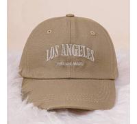 Shein 1 pieza Gorra de béisbol con bordado de letra 'LOS ÁNGELES' de estilo Y2K para niños, gorro casual transpirable de protección solar unisex, adecuado p