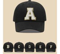 Shein 1 pieza Gorra de béisbol con patrón de 26 letras para niños, sombrero de protección solar para niños pequeños y niñas para uso diario al aire libre, p