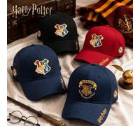 Shein 1 pieza Gorra de béisbol juvenil con logo de las cuatro casas de Harry Potter, mercancía de la película, sombrero mágico para hombres, mejor regalo fe