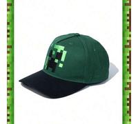 Shein 1 PIEZA Gorra de béisbol oficial con licencia de Minecraft Creeper, gorra de béisbol de anime lindo, gorra para el sol transpirable para uso en exteri